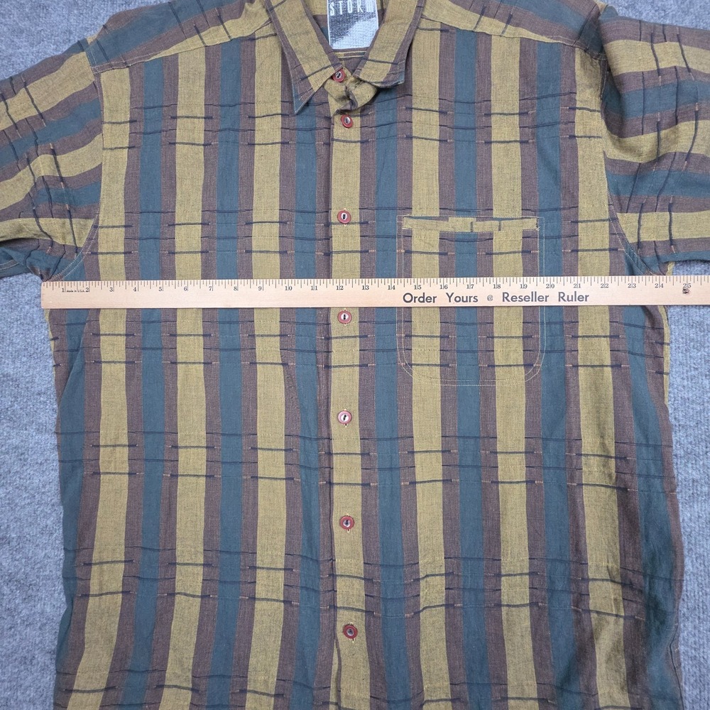 Vintage Jhane Barnes Storm Shirt Men Large Multi Abstract Art Long Sleeve - Picture 9 of 13